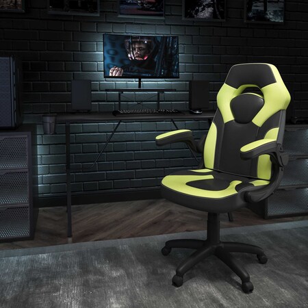 Flash Furniture Black Gaming Desk and Chair Set BLN-X10RSG1031-GN-GG